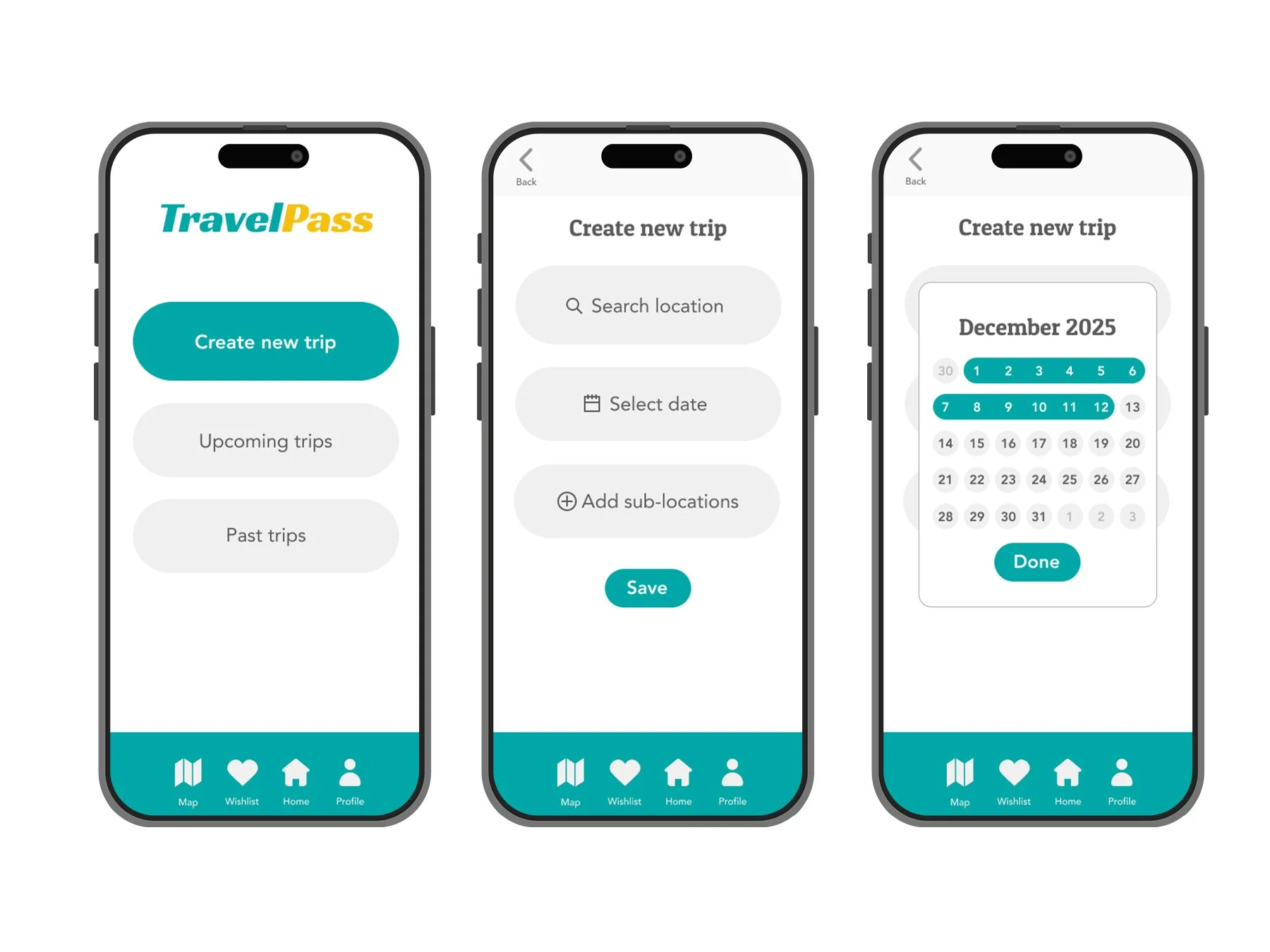 TravelPass screen 1